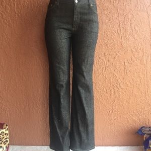 V CRISTINA sz 8 grey metallic jean pant